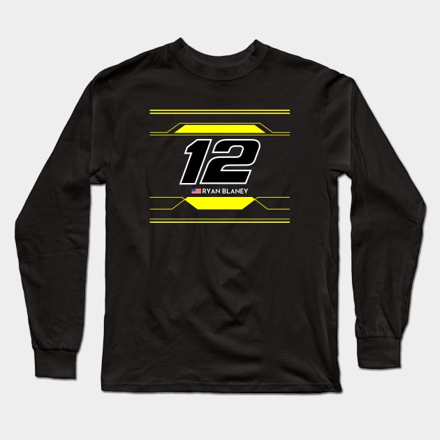 Ryan Blaney #12 2023 NASCAR Design Long Sleeve T-Shirt by AR Designs 